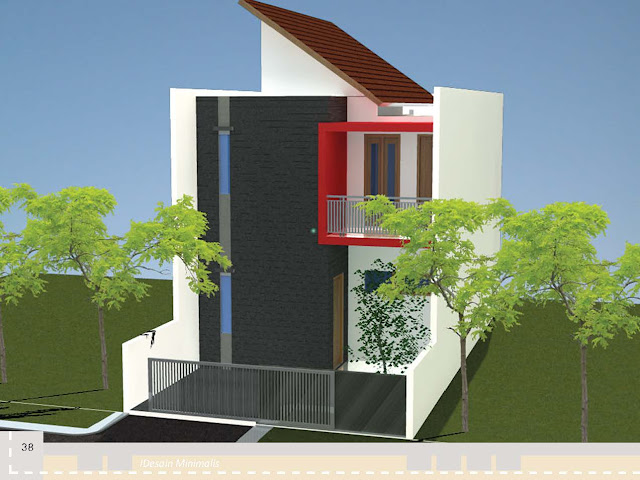 Desain Rumah Luas Bangunan 70 s d 80 meter persegi 2 Lantai