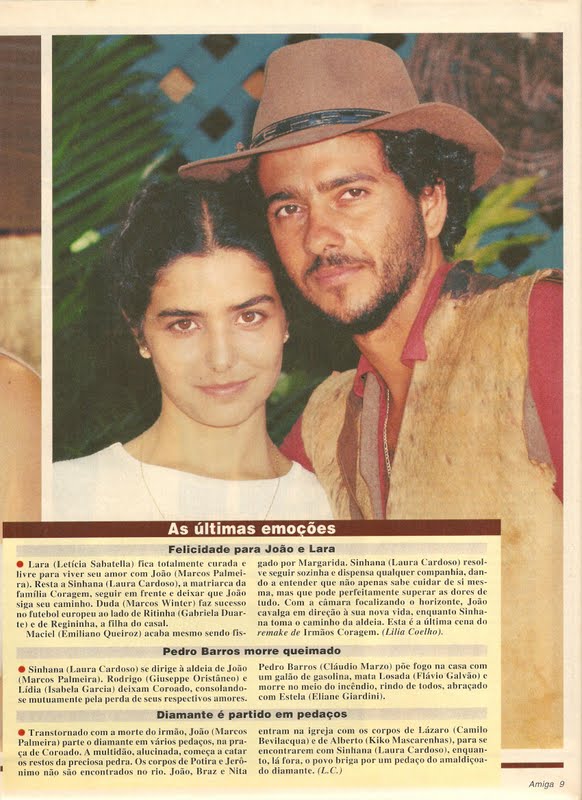 revista amiga & novelas IRMÃOS CORAGEM