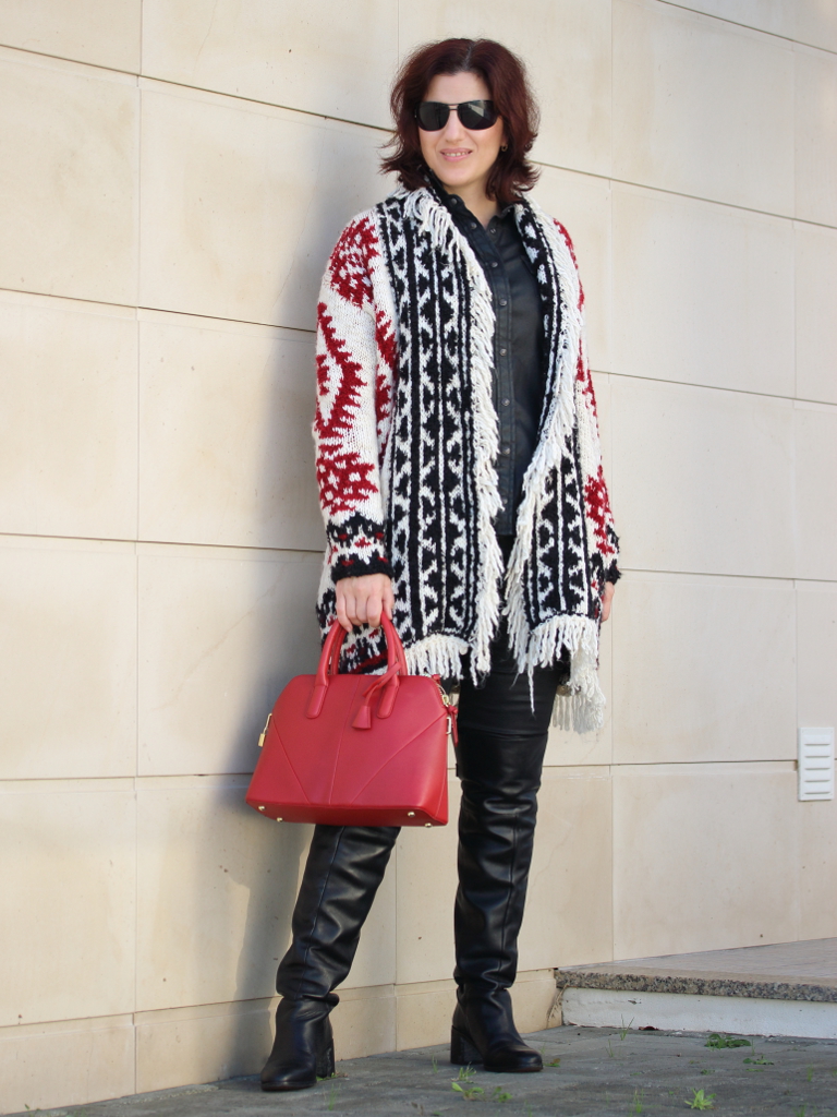 Tany et La Mode: Ethnic print knit coat - Casaco de malha padrão étnico ...