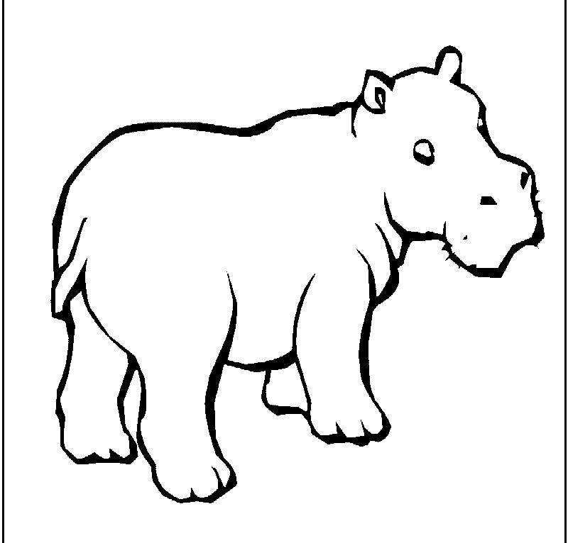 cartoon hippo coloring pages - photo #44