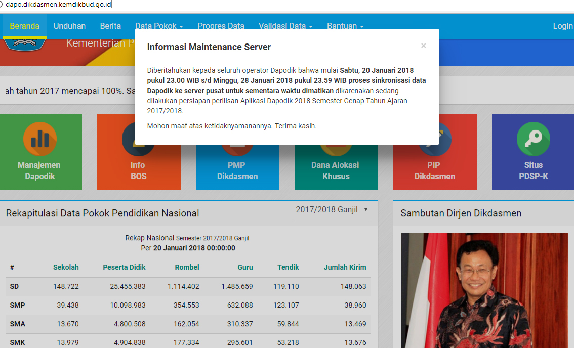 Persiapan Rilis Aplikasi Dapodikdasmen Versi 2018 Baru Semester Ii Genap Tahun Pelajaran 2017 2018 Dadang Jsn