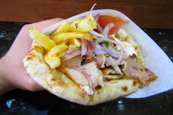 Gyros in Santorini, Greece Gyros in Santorini, Greece