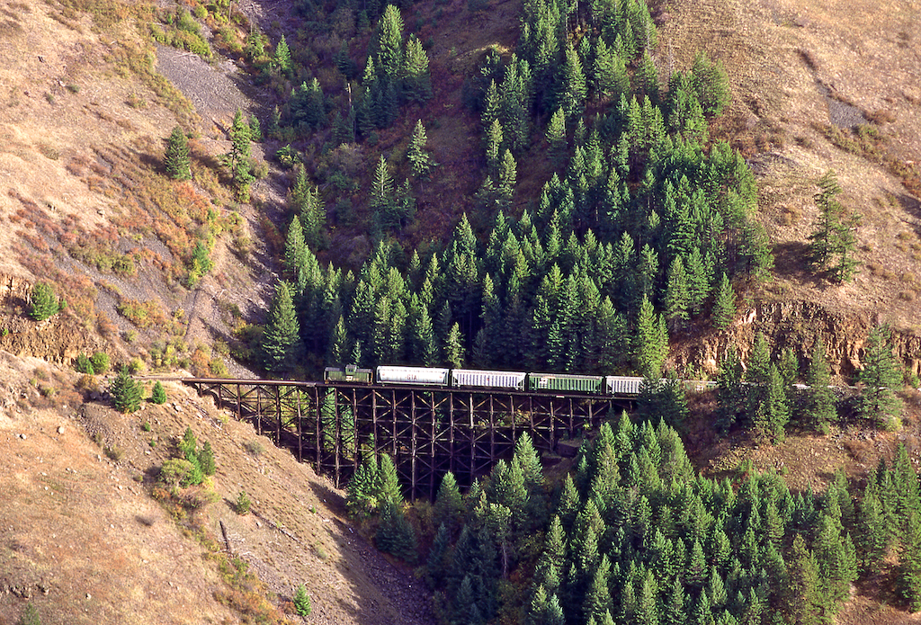 Idaho's Panhandle Railroad Bridge fire in Lapwai Canyon