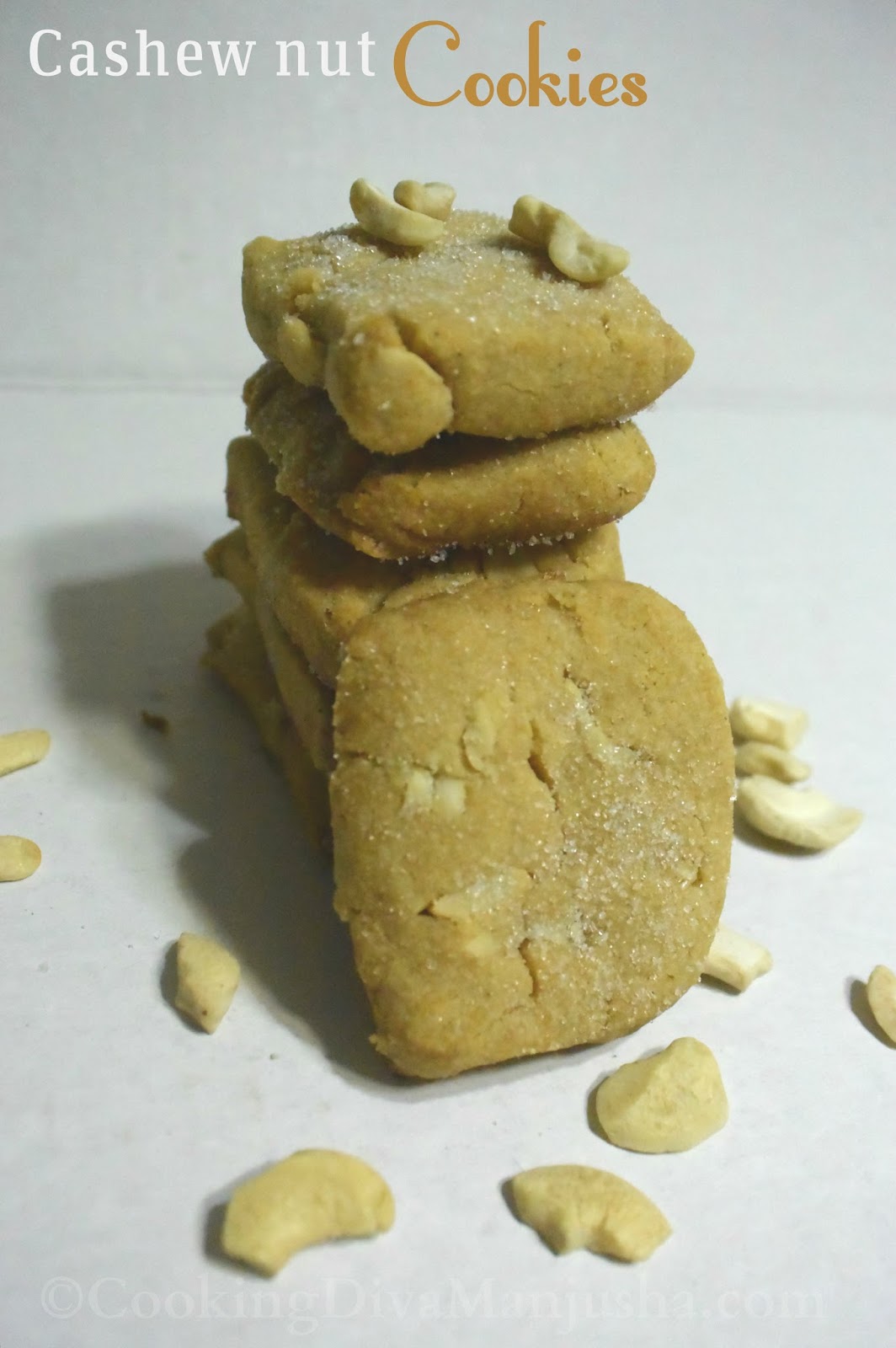 WholeWheat eggless Cashew nut cookies |Eggless cookies recipe