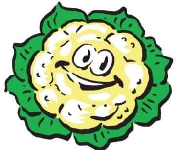 Coliflor Dibujo de la coliflor feliz