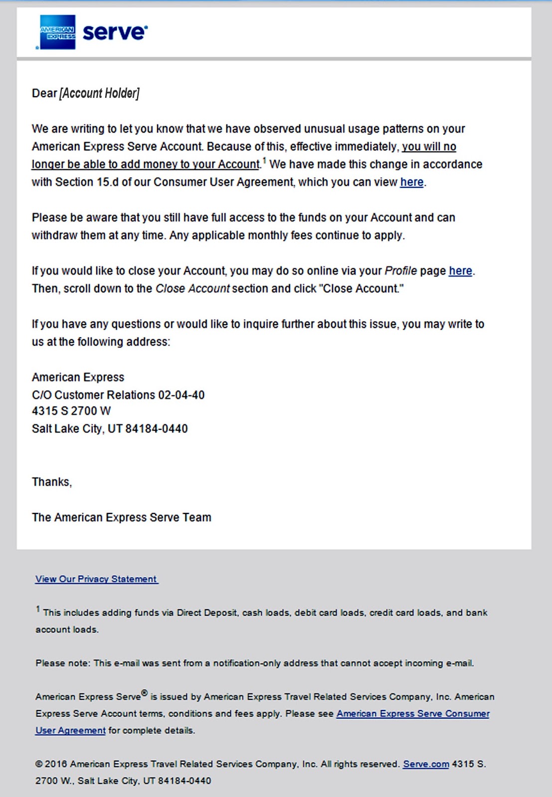 american express customer support