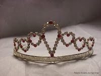 Tiara, corona, coronita de plata y strass para novias o 15 años