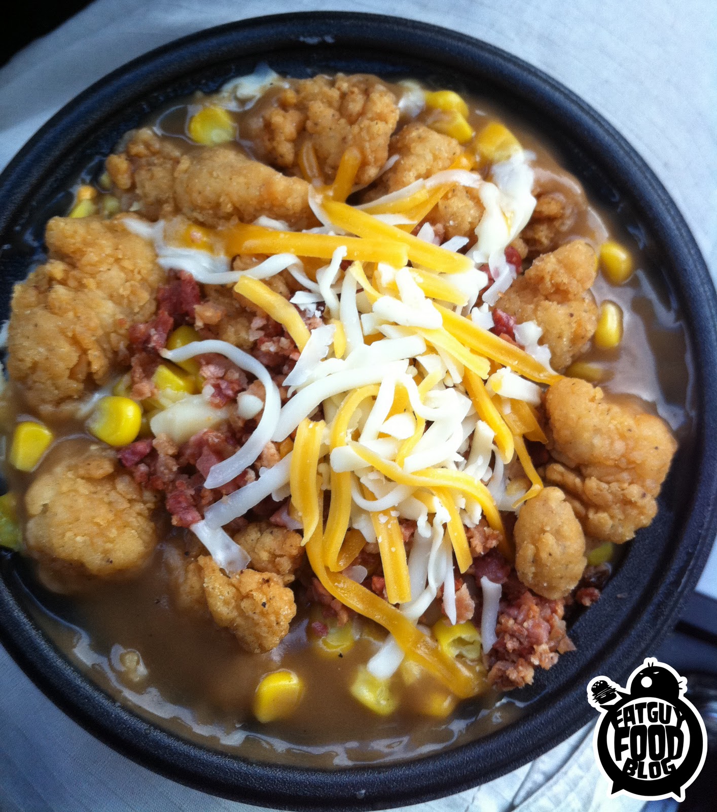 FATGUYFOODBLOG KFC Cheesy Bacon Bowl