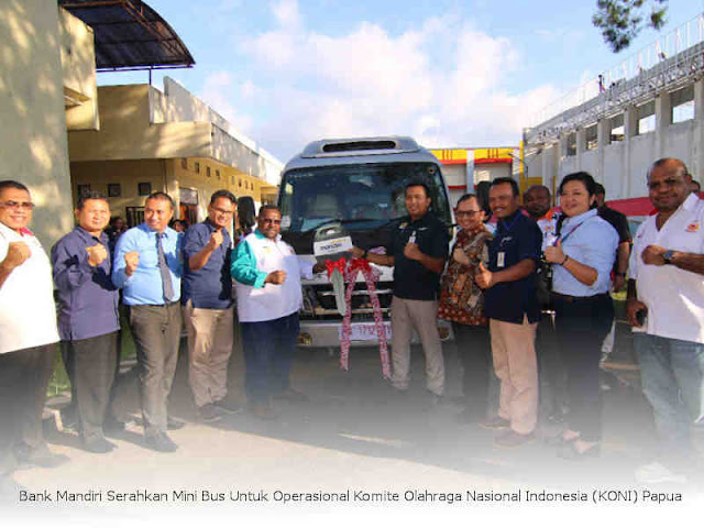 Bank Mandiri Serahkan Mini Bus Untuk Operasional Komite Olahraga Nasional Indonesia (KONI) Papua Bank Mandiri Serahkan Mini Bus Untuk Operasional Komite Olahraga Nasional Indonesia (KONI) Papua