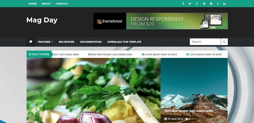 Mag Day Free Blogger Template