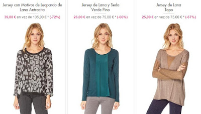 Preciosos jerseis de lana y seda en oferta de Marie+Sixtine jerseis lana seda