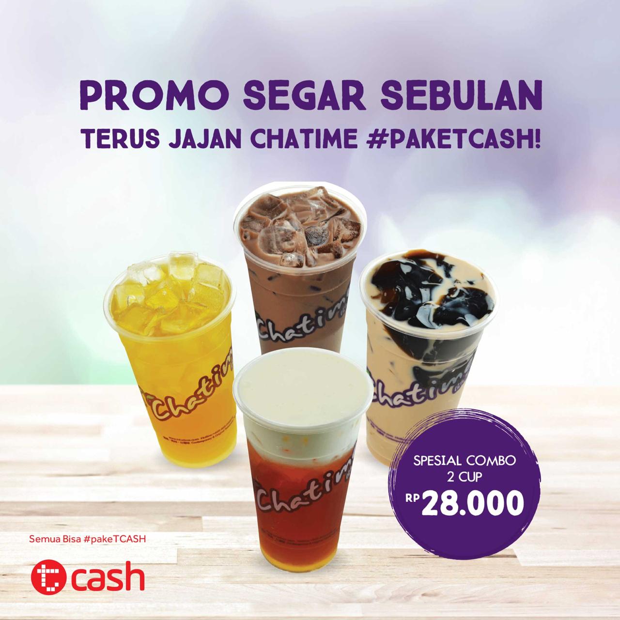 Chatime - Promo Segar Sebulan Pakai Tcash 2 Cup Cuma 26 Ribu (s.d 19 Okt 2018) Chatime - Promo Segar Sebulan Pakai Tcash 2 Cup Cuma 26 Ribu (s.d 19 Okt 2018)