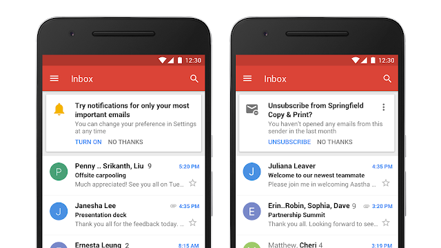 Gmail phiên bản mới cũng sẽ gửi thông báo một cách thông minh hơn