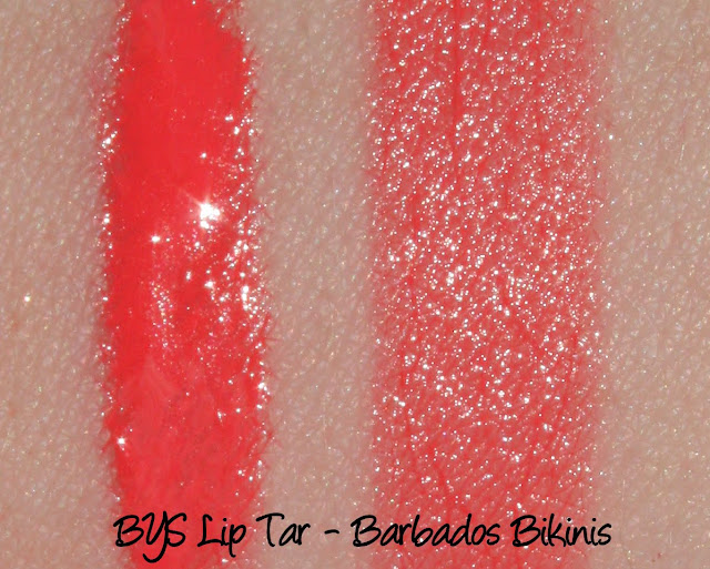 BYS Lip Tar - Barbados Bikinis Swatches & Review