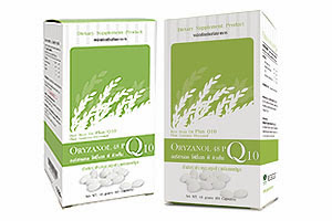 Oryzanol 48 P & Q10 น้ำมันรำข้าวและจมูกข้าวผสมโคเอ็นไซม์ คิวเท็น แกมม่า 48