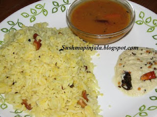 Pongal with Sambar and Coconut Chutney