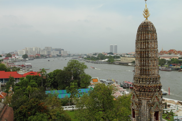 A river view from Wat Arun, Bangkok