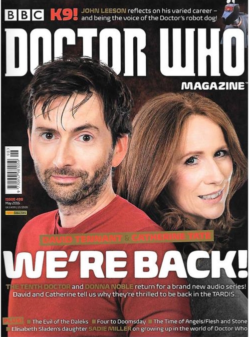 David Tennant on cover of Doctor Who Magazine #498