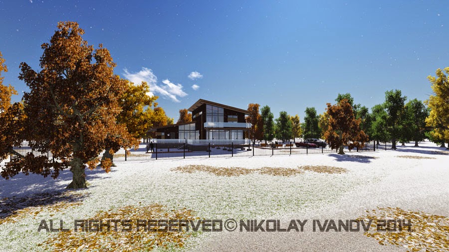 Telescopic Modular Building: Telescopic Modular Building-House in the snow