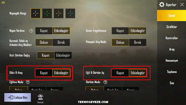 PUBG Mobile Hızlı Dürbün Açma