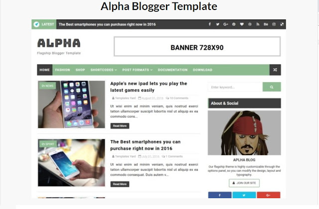 Alpha Blogger Template