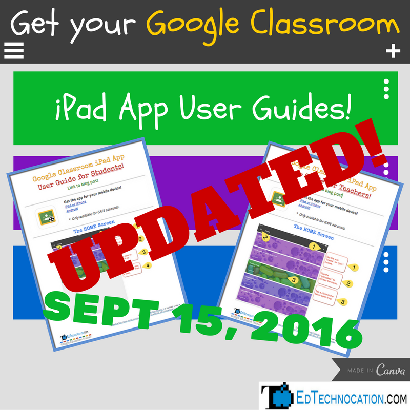 Edtechnocation Get Your Free Google Classroom Ipad App User