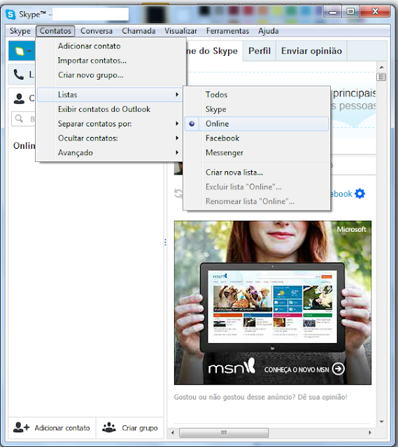 integrar windows live messenger e skype