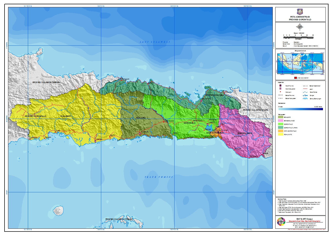 Peta Administrasi Provinsi di Sulawesi - Catatan Kuliah Geografi