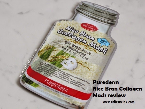 Purederm Rice Bran Collagen Mask review