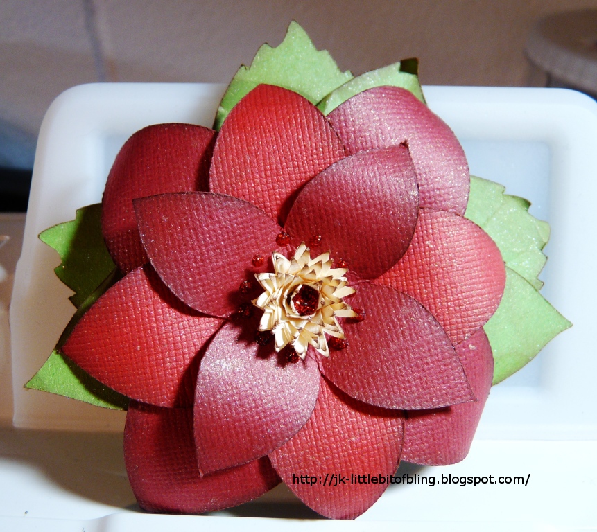 A Little Bit of Bling Cricut Flower Shoppe Poinsettia