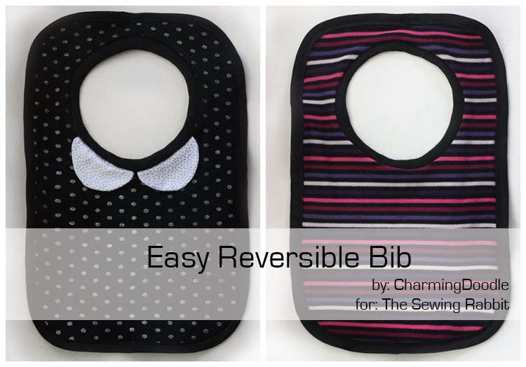 Easy Reversible Bib - Sewing Tutorial with FREE Pattern