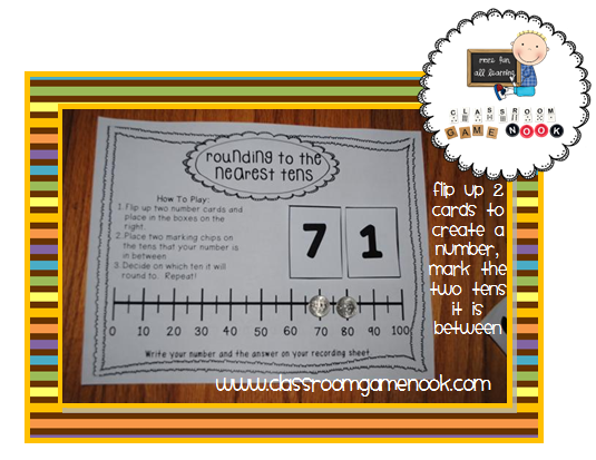 Rounding With a Number Line - Game - Classroom Freebies