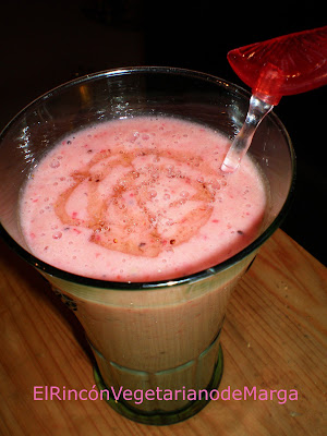 Batido de fresa y coco