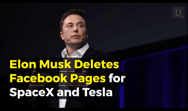 Elon Musk has removed Tesla and SpaceX’s Facebook pages after Twitter challenge