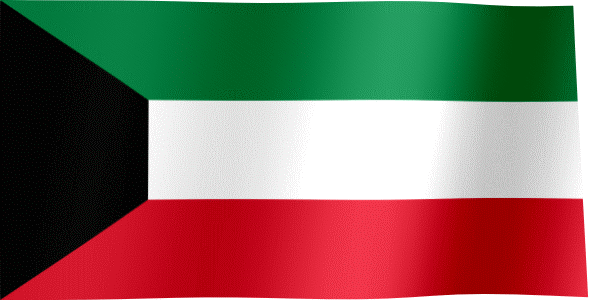 Waving Flag of Kuwait (Animated Gif)