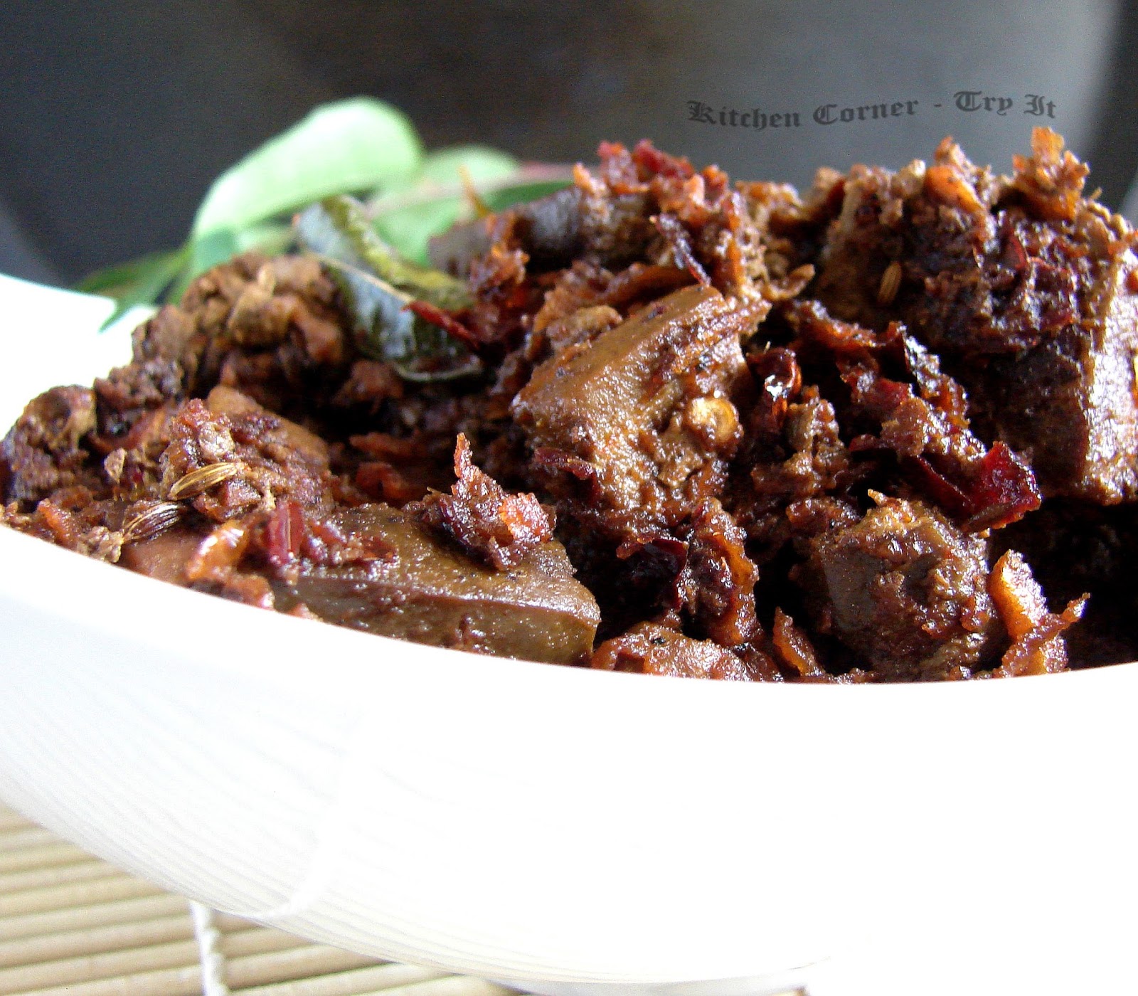 Karal Ularthiyathu/Mutton Liver Pepper Fry
