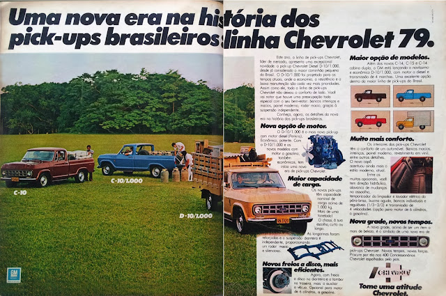 propaganda pick-ups Chevrolet - 1979, reclame anos 70