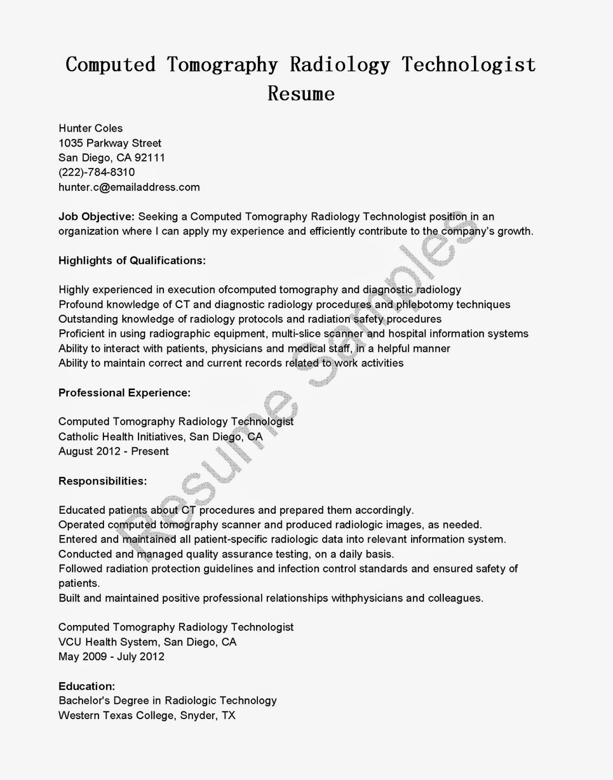 physician cv sample