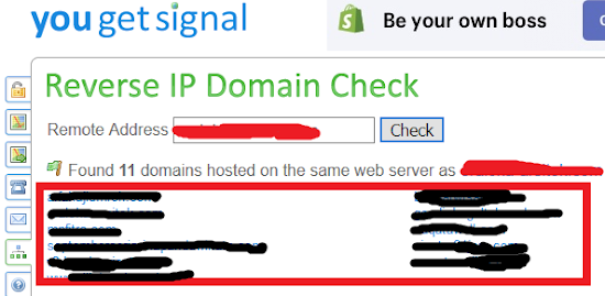 shared domain di yougetsignal