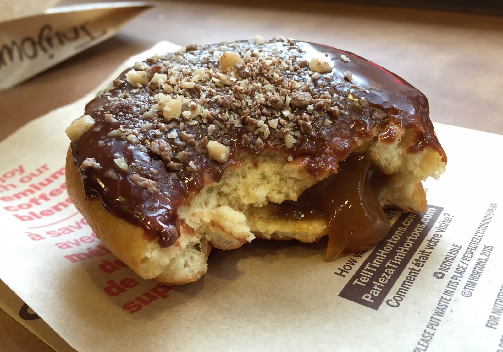 ChocolateCaramel Donut From Tim Hortons / ティム・ホートンズのチョコレートキャラメル ドーナツ