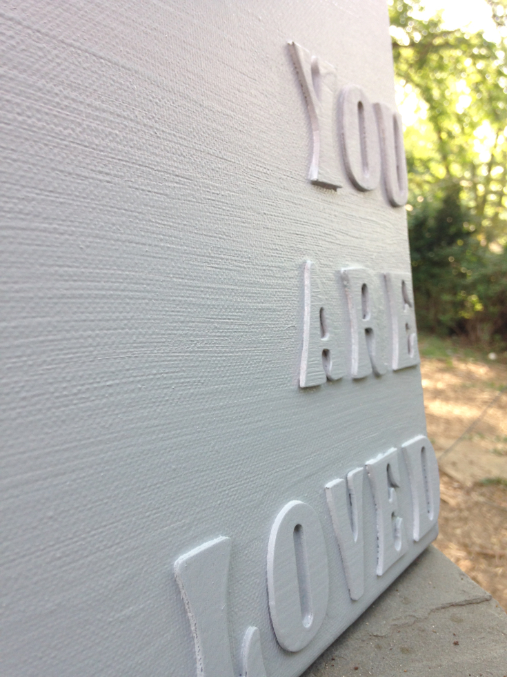 DIY canvas word art A Hopeful Hood