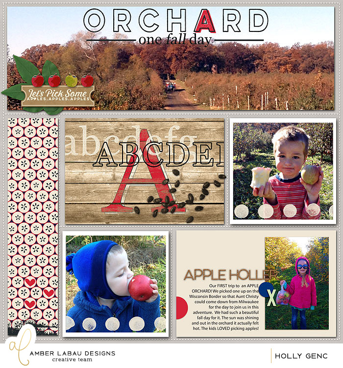 In the Orchard, Amber LaBau Digi LO's by Holly Genc of www.paintedladiesjournal.com