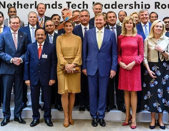 Queen Maxima wore Natan dress at the India-Netherlands Tech Summit