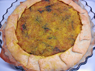 Galette de Espinacas y Champiñones con Cobertura de Polenta