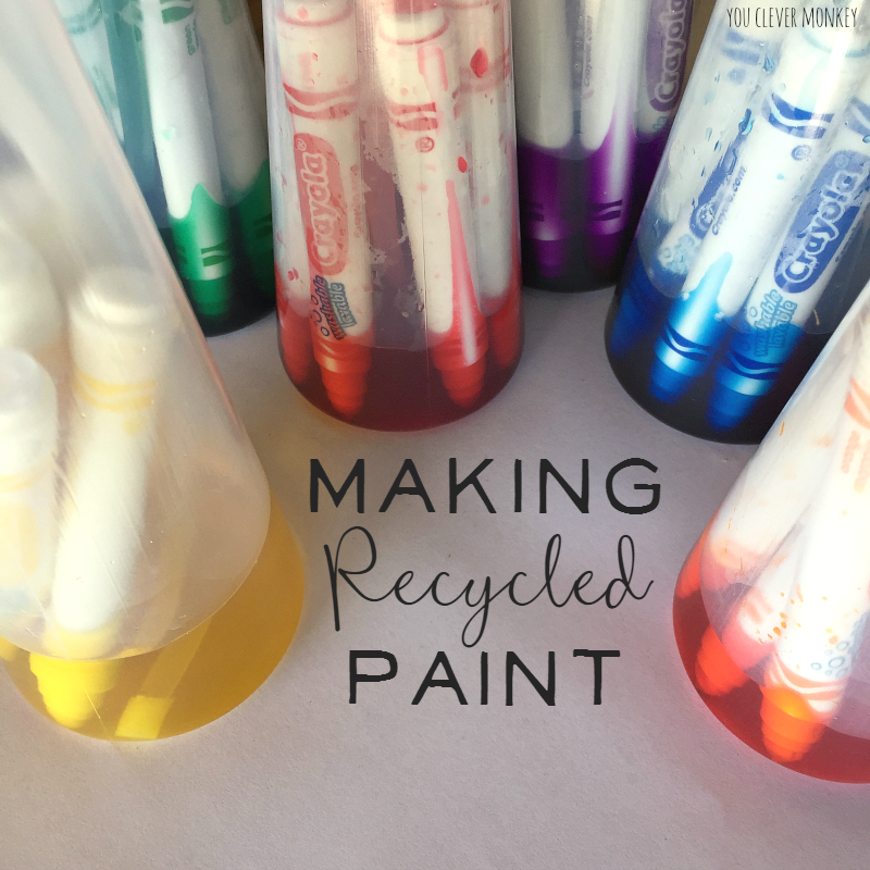 How to Make Recycled Paint - simple to make beautiful water colour paint from old textas | you clever monkey