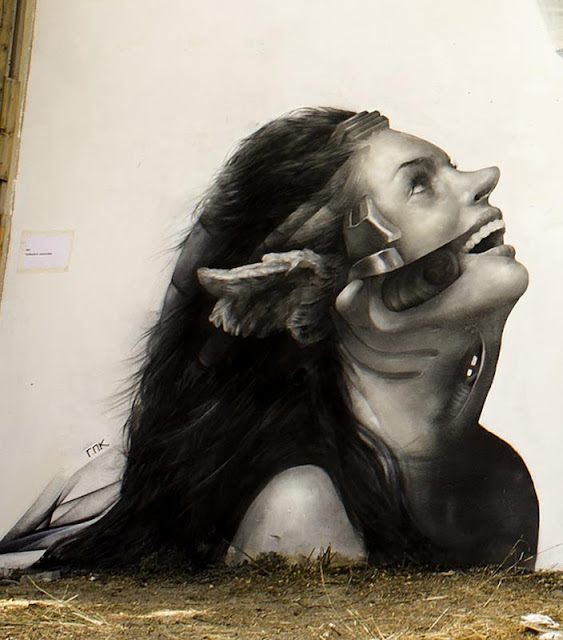 Street Art Collaboration By iNO and George Kavounis In Athens, Greece 2