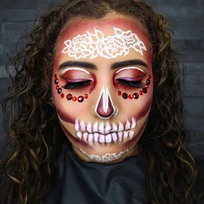 ✘ 19+ Cute And Easy Sugar Skull Makeup Tips For Halloween t take a decision whether to make a clown or a sugar skull ✘ 19+ Cute And Easy Sugar Skull Makeup Tips For Halloween