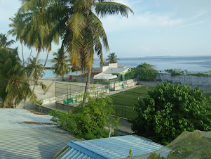 View of the "Mini Astro Turf" football ground behind "Nemo Inn".