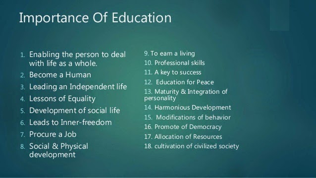 presentation on education importance