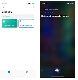 Cara membuat Shortcut Driving Directions  di aplikiasi Shortcut baru  iOS 12